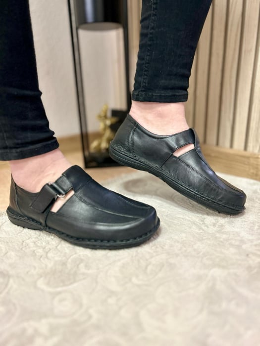 Pantofi barbati din piele naturala 8106 negru [2]