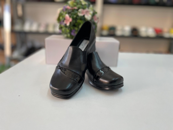 Pantofi femei piele naturala  negru 711 [3]