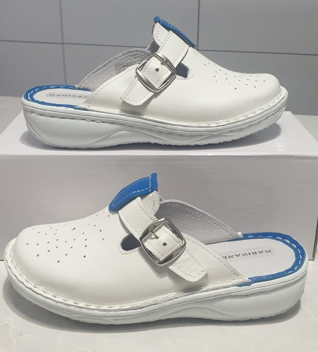 Saboti dama 7022 alb-albastru [2]