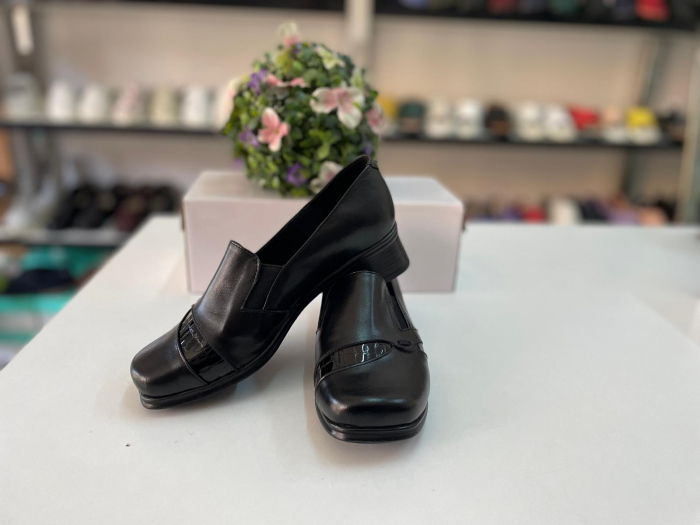 Pantofi femei piele naturala  negru 711 [2]