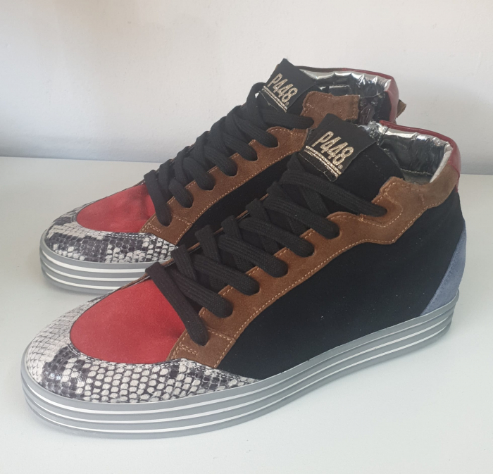 Incaltaminte barbati piele naturala negru/blu/rosu [1]