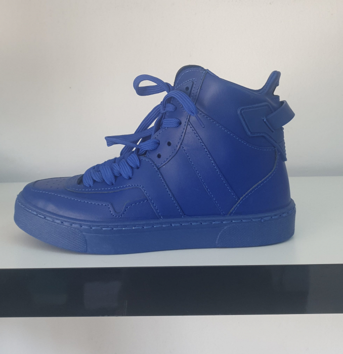 Adidasi unisex piele naturala albastru [2]