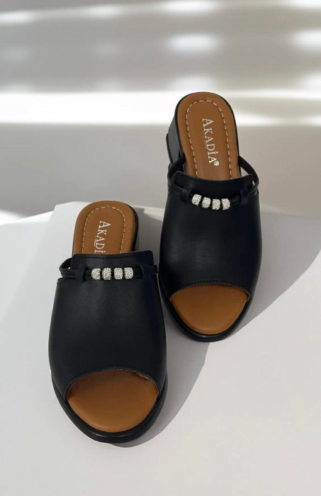 Papuc tip sanda negru [3]