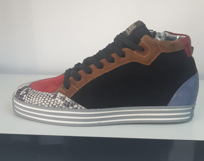 Incaltaminte barbati piele naturala negru/blu/rosu [3]