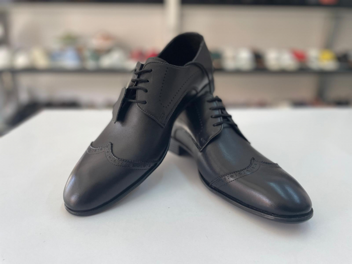 Pantofi barbati negru piele naturala [2]