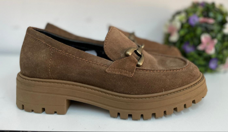 Pantofi Femei - Pantofi Femei piele coniac