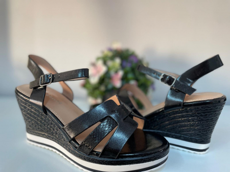 Sandale femei - Sandale platforma negru