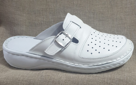 Papuci femei - Saboti dama 7004 alb