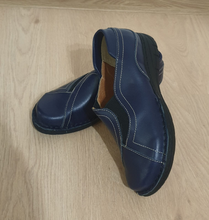 Pantofi Femei piele naturala 90050 blu [2]