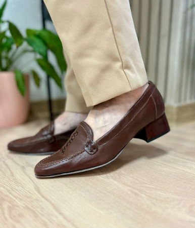 Pantofi Femei - Pantofi Femei maro piele naturala viit