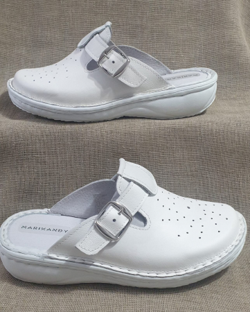 Papuci femei - Saboti dama 7022 alb