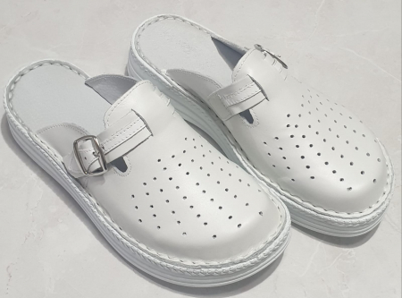 Papuci femei - Saboti dama 4010 alb