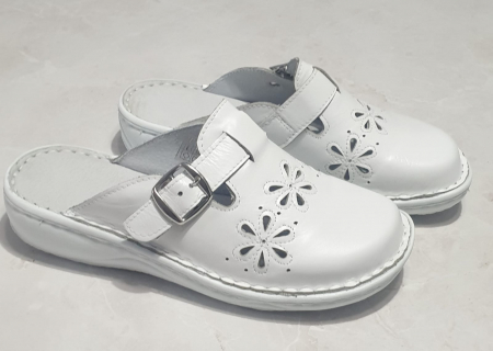 Papuci femei - Saboti dama 7015 alb