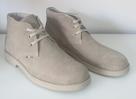 Pantofi barbati din piele intoarsa bej/gri [1]