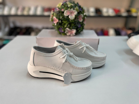 Pantofi femei piele naturala alb [1]