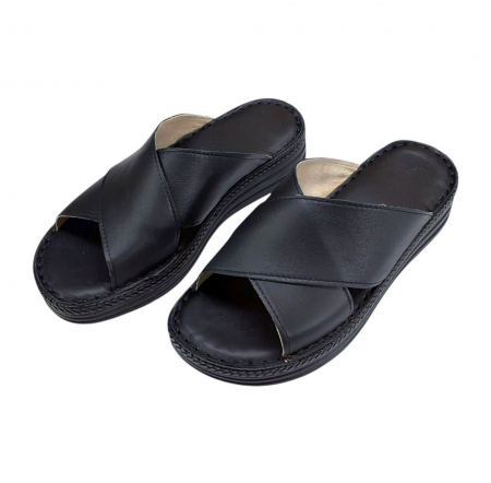 Papuci femei deschisi - 955 negru