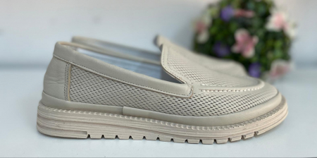 Pantofi Femei - Pantofi Femei bej perforat
