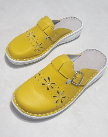 Papuci femei - Saboti dama 7015 galben