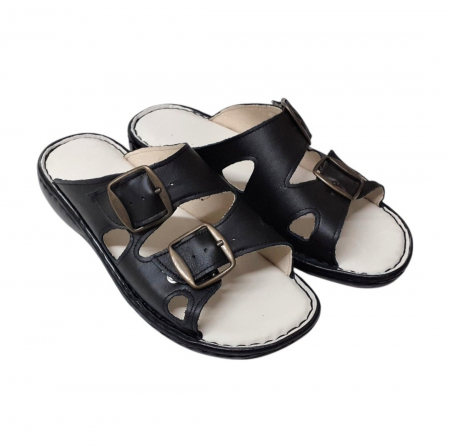 Papuci femei deschisi - 729 negru