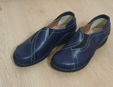 Pantofi Femei - Pantofi Femei piele naturala 90050 blu