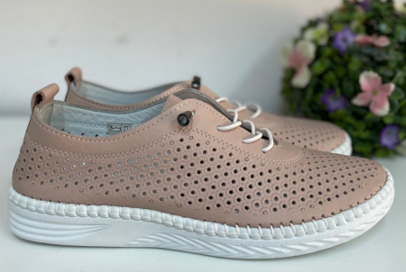 Pantofi Femei - Pantofi Femei roz perforati