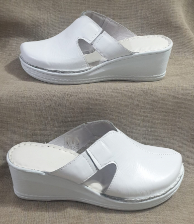 Papuci femei - Saboti dama 6007 alb