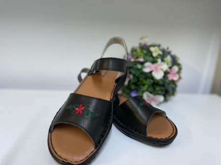 Sandale femei 501 negru brodat [1]