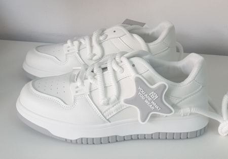 Incaltaminte sport dama - Adidasi femei Alb-steluta