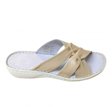 Papuci femei deschisi - 720 crem