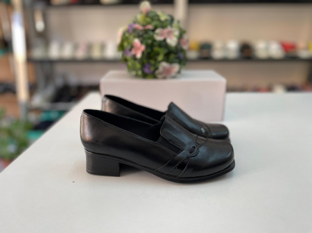 Pantofi Femei - Pantofi femei piele naturala  negru 711