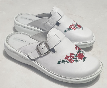 Papuci femei - Saboti dama 3000 alb