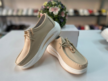 Pantofi Femei - Pantofi Femei piele naturala bej