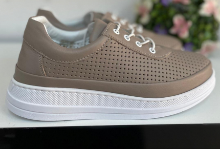 Pantofi Femei - Pantofi Femei piele taupe