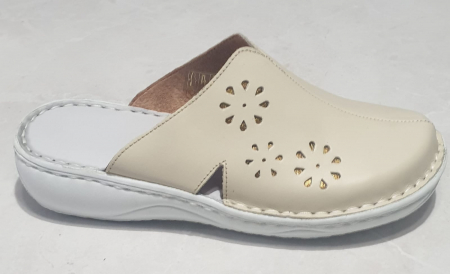 Papuci femei - Saboti dama 7013 crem