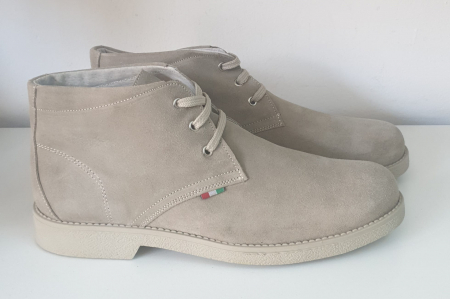 Pantofi barbati din piele intoarsa bej/gri [2]