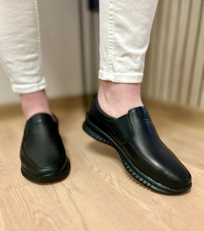 Pantofi barbati elastic,negru piele naturala [1]