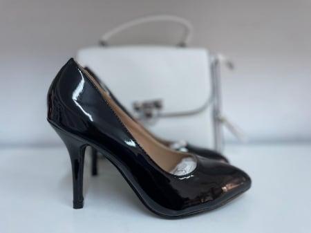 Pantofi eleganti femei - Pantofi Femei negru lac stileto