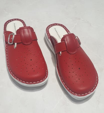 Papuci femei - Papuci femei piele 7022 ROSU