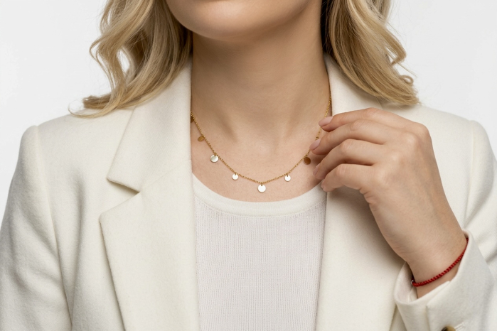 Colier Boho din inox placat cu aur 18K [2]