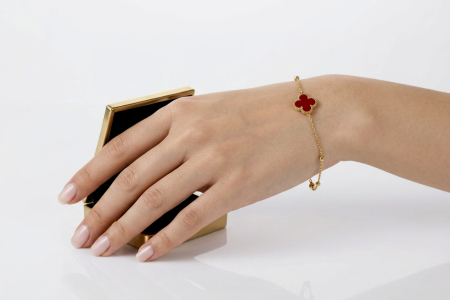 Pentru ea - Brățară Red din inox placată cu aur 18K