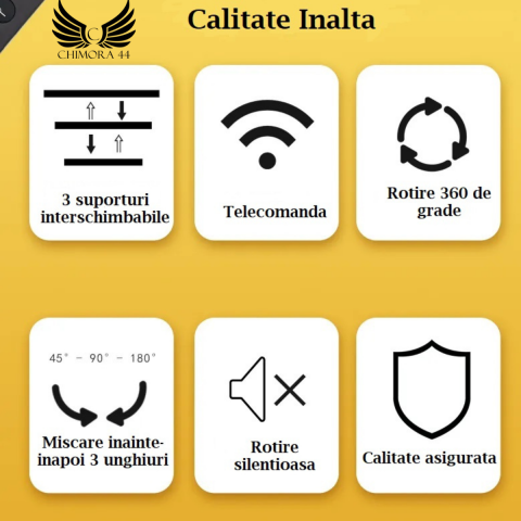 Masa Foto Rotativa 3 in 1 Chimora 44, diametru 15, 18, 23 cm , rotire 360 , control de la distanta prin telecomanda, greutate suportata maxim 10kg [4]