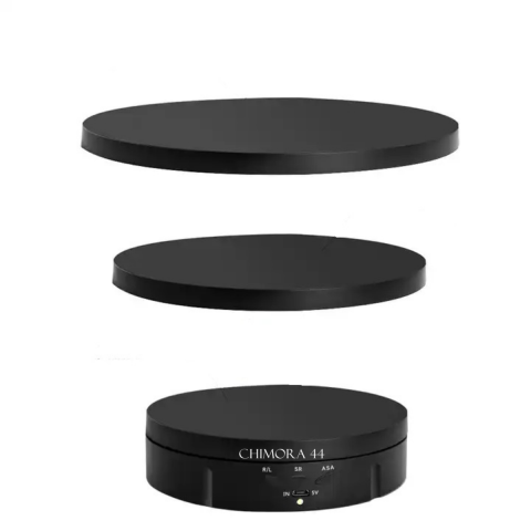 Produse - Masa Foto Rotativa 3 in 1 Chimora 44, diametru 15,18,23 cm , rotire 360 , control de la distanta prin telecomanda, greutate suportata maxim 10kg , Neagra