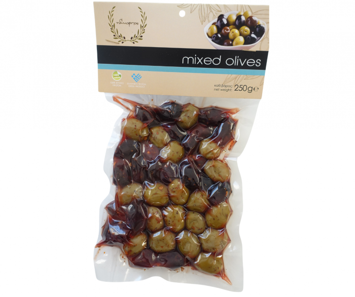 Măsline mixte picante – 250g (ambalaj vid), Kambouris – Grecia [1]