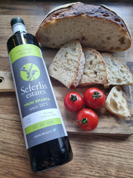 Ulei de măsline extravirgin 750ml, fără colesterol. Presat la rece, aciditate 0,26%. Produs din soiuri grecești premium, cu gust fin și delicat. Recolta 2024/2025 [4]