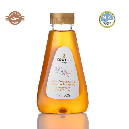 Dulciuri sănătoase & Specialități grecești - Koutlis - Miere de cimbru & plante sălbatice Squeeze 250 gr