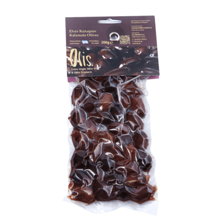 Măsline grecești - Măsline negre Kalamata OLIS – 200 g (vid)