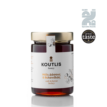 Dulciuri sănătoase & Specialități grecești - Miere naturală de Mană Oak & Forest (Pădure și Stejar) – Koutlis – 280 g