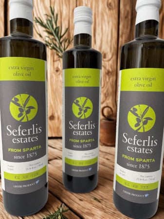 Ulei de măsline extravirgin - Ulei de măsline extravirgin 750ml, fără colesterol. Presat la rece, aciditate 0,26%. Produs din soiuri grecești premium, cu gust fin și delicat. Recolta 2024/2025