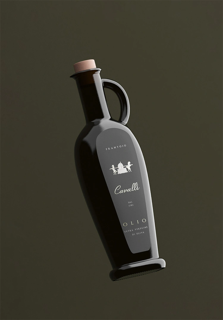 Magazin - Sticlă ulei de măsline extravirgin Frantoio Cavalli Atena Amfora 250ml, design elegant reutilizabil, produs în Italia.