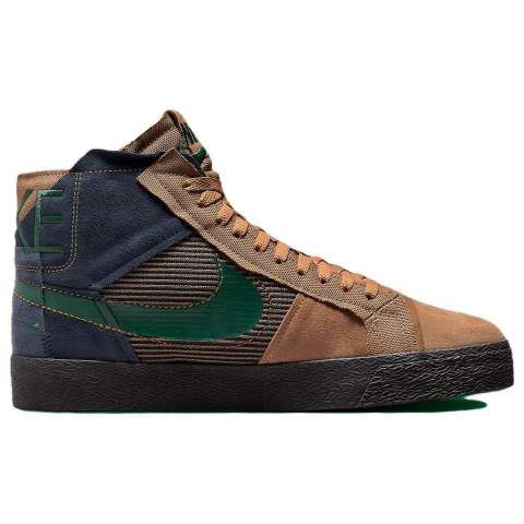 Nou Nike Sb Zoom Blazer Mid Premium Legend Maro Închis Obsidian Patchwork [4]